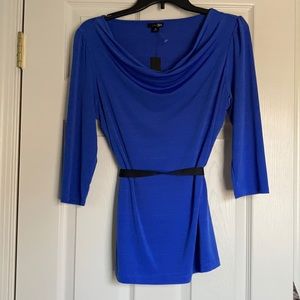 East 5th Women’s Fitted Cowl Neck 3/4 Blouse with Tie NWT (size M)